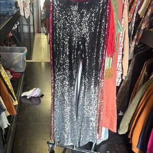 Sequin Black and Silver Women's Pants Laney